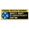 Signmission Personal Protective Equipment Inspect It Wear It Every time Banner Concession Stand Single Sided B-96-30128 - alternate 1